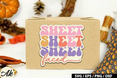 Sheet faced Retro Stickers SVG akazaddesign 