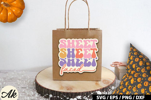 Sheet faced Retro Stickers SVG akazaddesign 