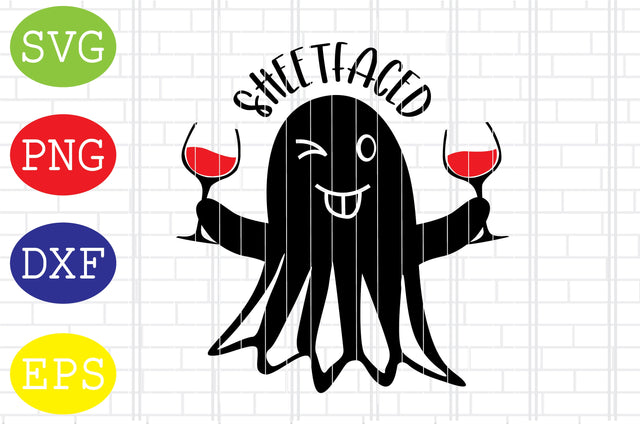 Sheetfaced Svg, Ghost with Wine Glass Svg, Spooky Svg, Cauldron Svg, Halloween Svg, Witch Svg, Ghost Svg, Png, Eps, Dxf Files SVG DigitalSvgFiles 