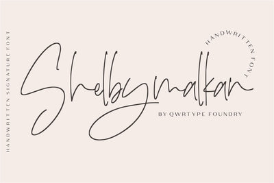 Shelbymalkan Font Qwrtype Foundry 