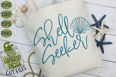Shell Seeker Beach SVG Cut File SVG Crunchy Pickle 