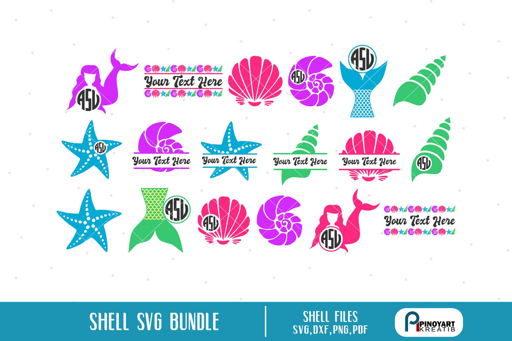 Shell Card Svg Shell Svg Bundle - So Fontsy