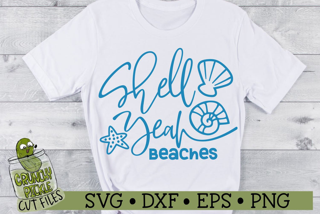 Shell Yeah Beaches SVG Cut File - So Fontsy