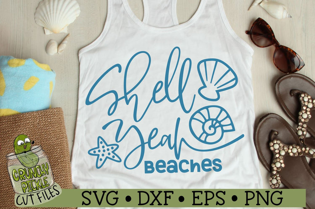 Shell Yeah Beaches SVG Cut File - So Fontsy