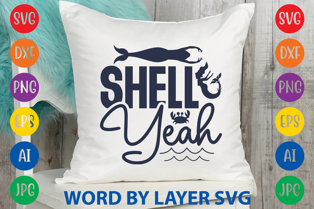 Shell Yeah, Mermaid SVG Design SVG Rafiqul20606 
