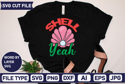Shell Yeah Svg Cut File,SVGs,quotes-and-sayings,food-drink,mini-bundles,print-cut,on-sale, SVG DesignPlante 503 