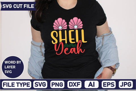 Shell Yeah Svg Cut File,SVGs,quotes-and-sayings,food-drink,mini-bundles,print-cut,on-sale, SVG DesignPlante 503 