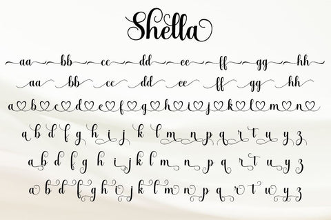 Shella script Font muhammadzeky 