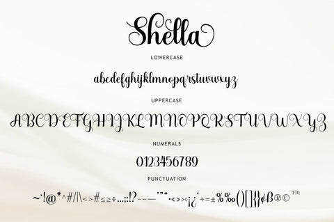 Shella script Font muhammadzeky 