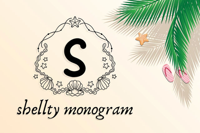 Shellty Monogram Font Attype studio 