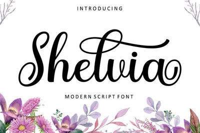 Shelvia Script Font Nanda Putra Sukmayadi 