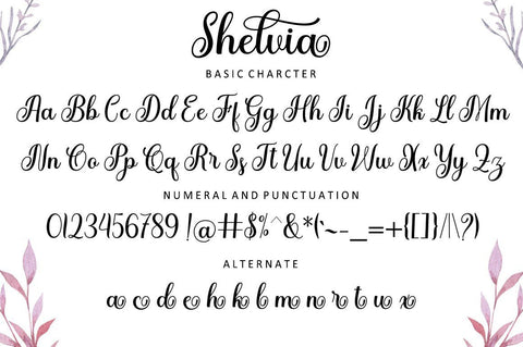 Shelvia Script Font Nanda Putra Sukmayadi 