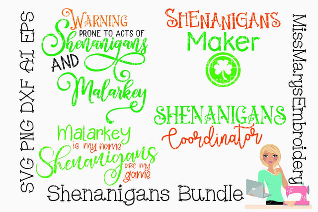 Shenanigan's Bundle SVG MissMarysEmbroidery 