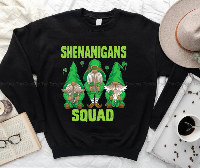 Shenanigans Squad Gnome Shamrock St Patrick Day PNG, St. Patricks Day Gnomes, St. Patrick's Day Gnome PNG Sublimation ToriDesigns 