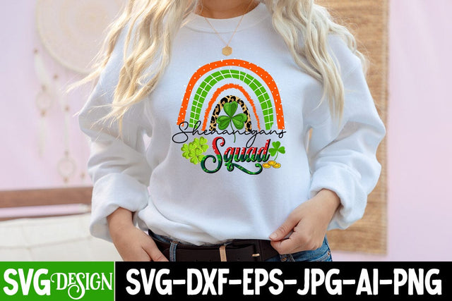 Shenanigans Squad Sublimation Design , Shenanigans Squad SVG Cut File, Happy St.Patrick's Day Sublimation Sublimation BlackCatsMedia 