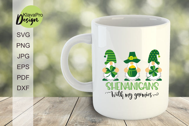 Shenanigans with my gnomies. Patrick`s day SVG design SVG Klava P 