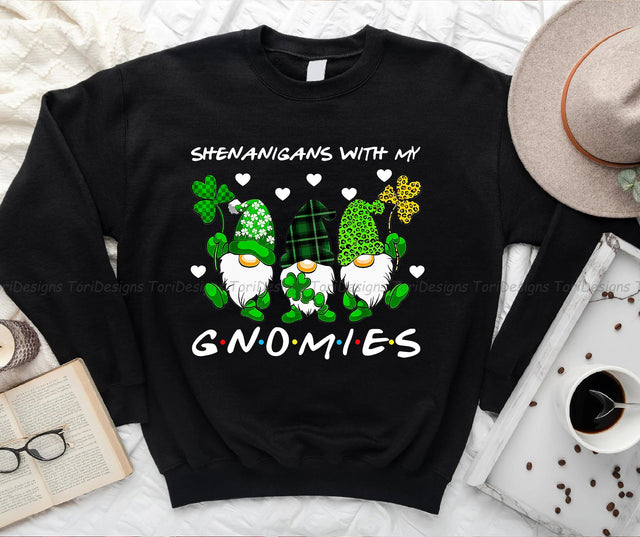 Shenanigans With My Gnomies St Patrick's Day PNG sublimation design Sublimation ToriDesigns 