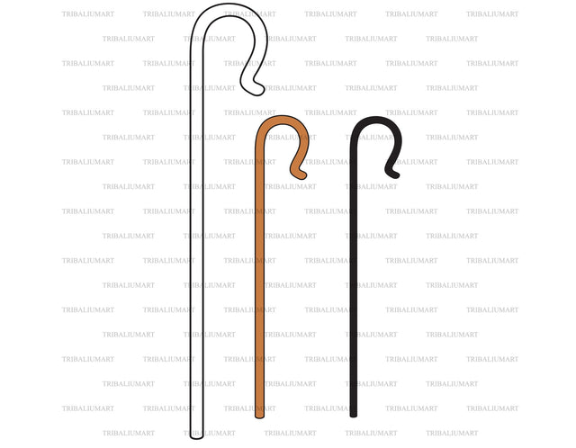 Shepherd crook (hook) SVG TribaliumArtSF 