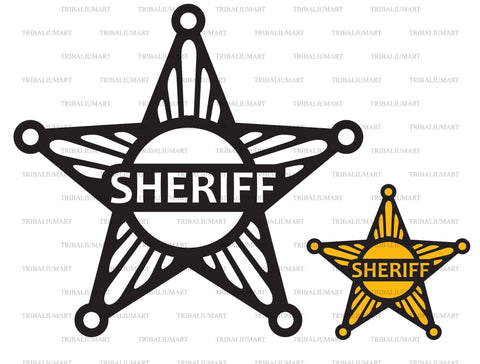 Sheriff badge (Sheriff star) SVG TribaliumArtSF 