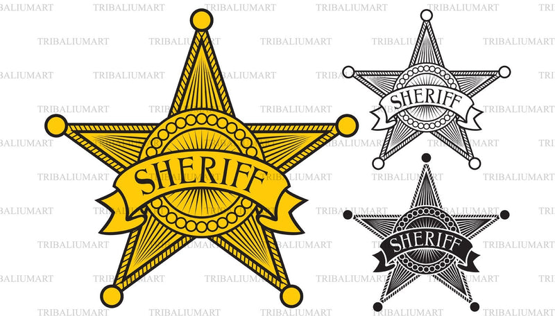 Sheriff star SVG TribaliumArtSF 