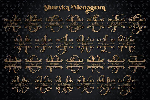 Sherika | Batik Calligraphy & Monogram Font studioalmeera 