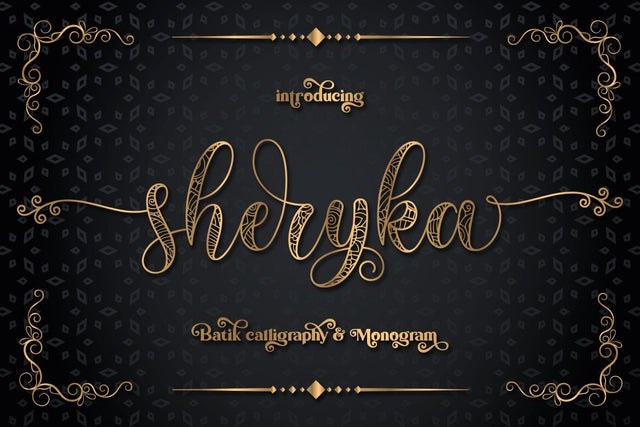 Sherika | Batik Calligraphy & Monogram Font studioalmeera 