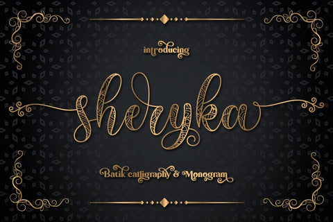 Sherika | Batik Calligraphy & Monogram Font studioalmeera 