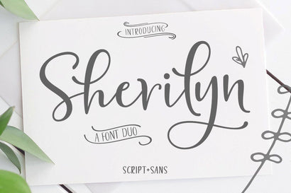 Sherilyn Script FONT DUO Font Zane Studio55 