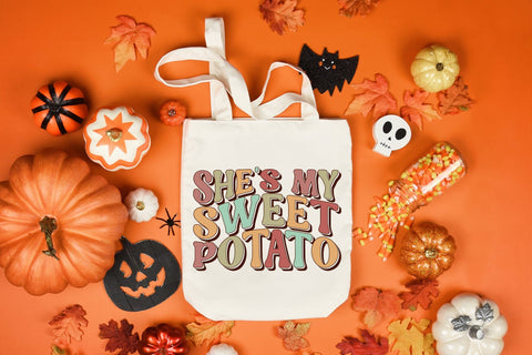 She's My Sweet Potato | Retro Thanksgiving PNG Sublimation CraftLabSVG 