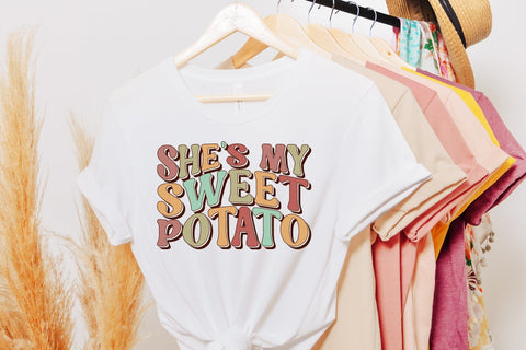 She's My Sweet Potato | Retro Thanksgiving PNG Sublimation CraftLabSVG 
