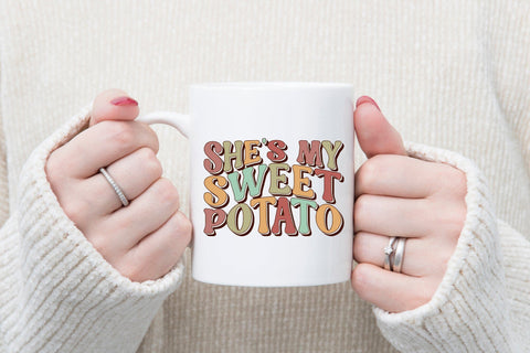She's My Sweet Potato | Retro Thanksgiving PNG Sublimation CraftLabSVG 