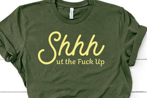 Shhh ut the Fuck Up Adult Face Mask SVG Design SVG Crafting After Dark 
