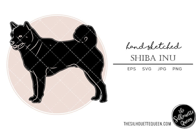 Shiba Inu Hand sketched, hand drawn vector clipart SVG Loveleen Kaur 