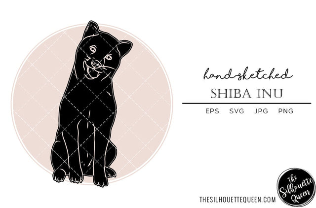 Shiba Inu Hand sketched, hand drawn vector clipart SVG Loveleen Kaur 