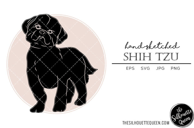 Shih Tzu Sketch SVG Loveleen Kaur 