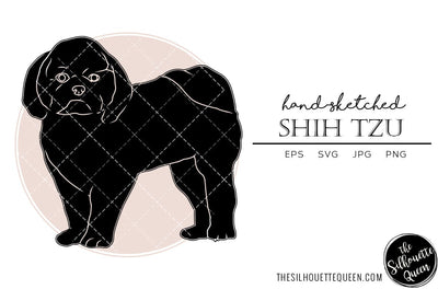 Shih Tzu Sketch SVG Loveleen Kaur 