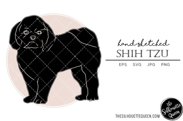 Shih Tzu Sketch SVG Loveleen Kaur 