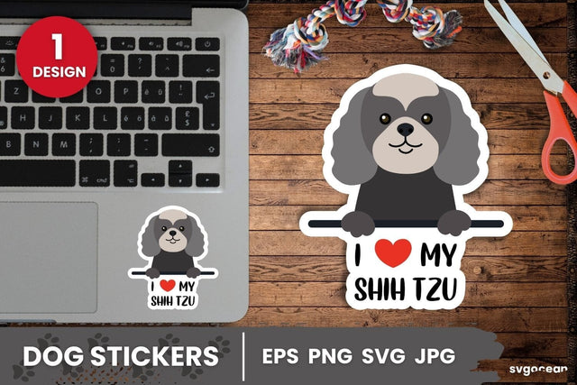 Shih Tzu Sticker SVG | Printable | Digital planner SVG SvgOcean 