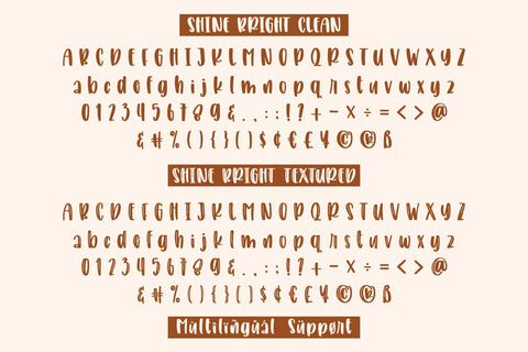 SHINE BRIGHT Font Mozarella 