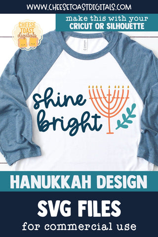 Shine Bright | Hanukkah SVG SVG Cheese Toast Digitals 