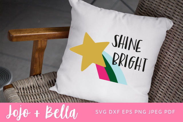 Shine Bright SVG, Trendy Funny Summer Women's Shirt Quotes Svg Cut File for Cricut, Summer Svg, Inspirational - Motivational Svg Png Eps Dxf SVG Jojo&Bella 