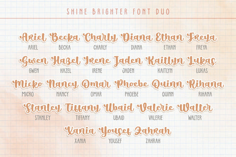 Shine Brighter Font Orenari 