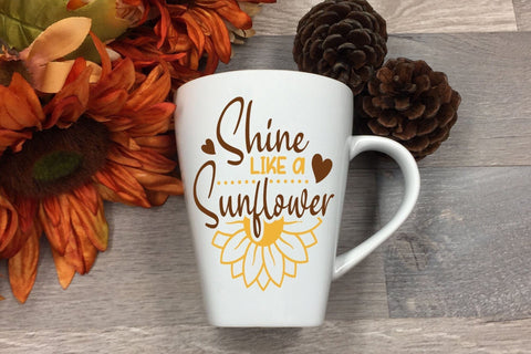 Shine Like A Sunflower - Sunflower SVG - Sunflower Design SVG CraftLabSVG 