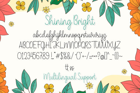 Shining Bright Font love script 