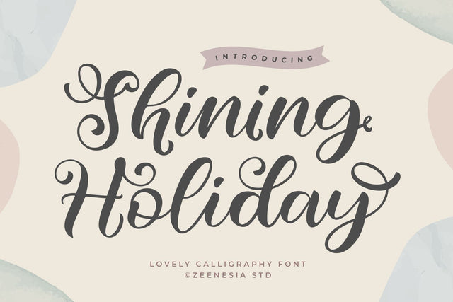 Shining Holiday Font Zeenesia Std 