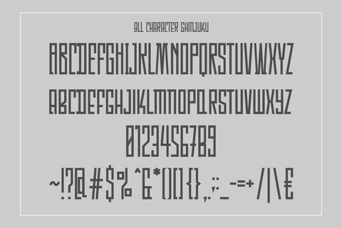 Shinjuku - Display Geometric Typeface Font Masyafi Studio 