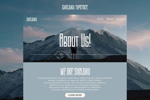 Shinjuku - Display Geometric Typeface Font Masyafi Studio 