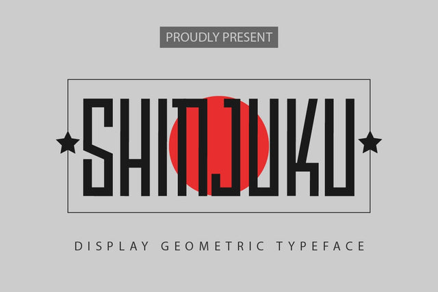 Shinjuku - Display Geometric Typeface Font Masyafi Studio 
