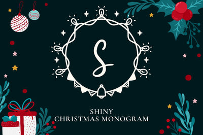 Shiny Christmas Monogram Font Attype studio 