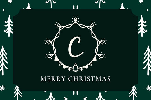 Shiny Christmas Monogram Font Attype studio 